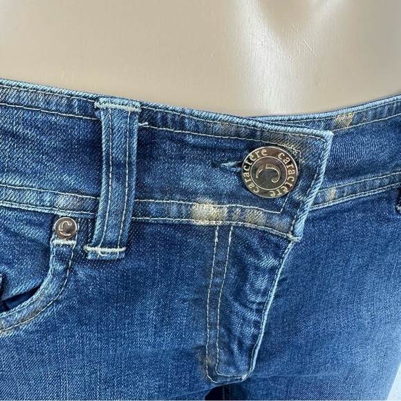 Caractere Milano Italy Women’s size 6 Gold Trim Skinny Stretch Jeans - Picture 7 of 16